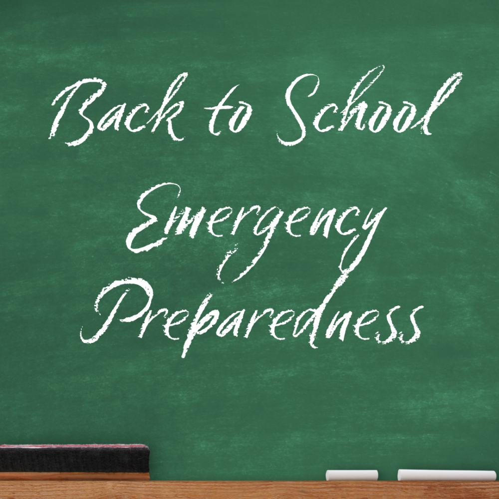 Back to School Emergency Preparedness